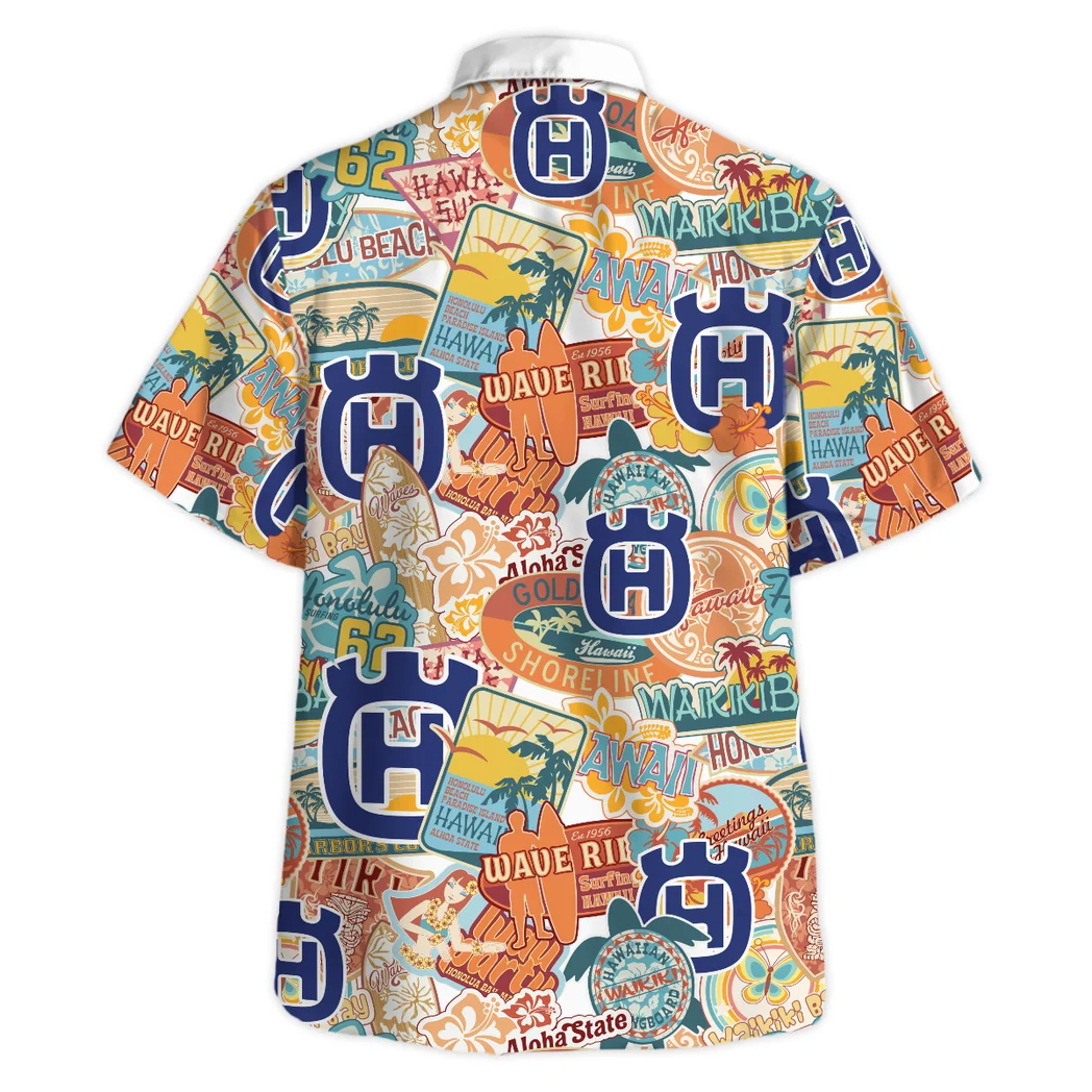 Husqvarna Hawaiian Shirt Exclusive Logo, Drift-Ready Button Shirt HVN1539HU