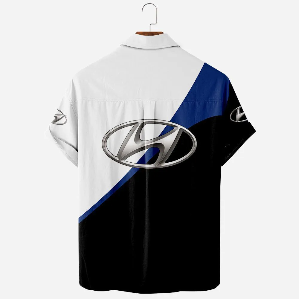 Hyundai Hawaiian Shirt Exclusive Logo, Bold Driver Button Shirt CAR581022526353