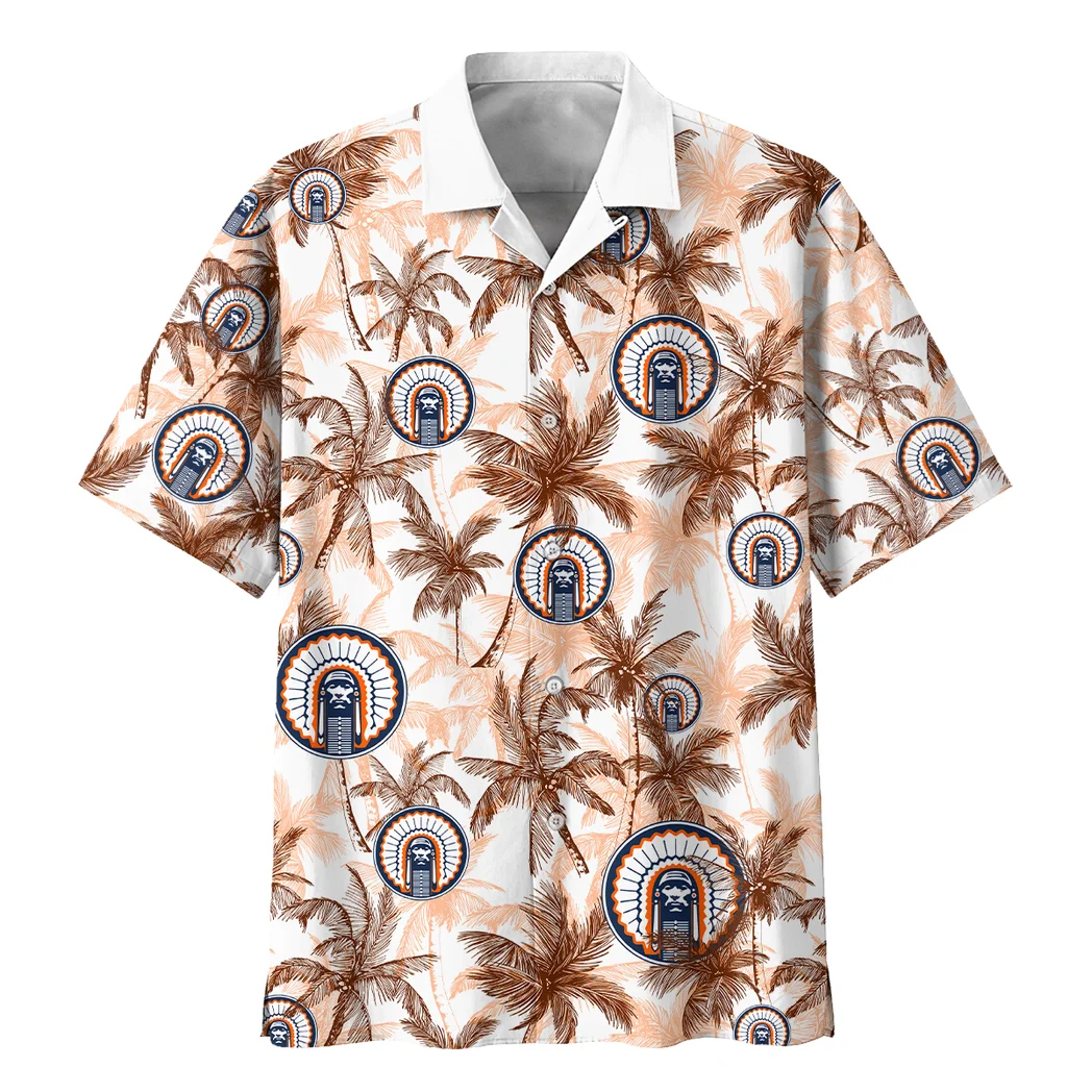 Illinois Fighting Illini Hawaiian Shirt Logo Print, Bold Supporter Button Shirt HVN1468IF