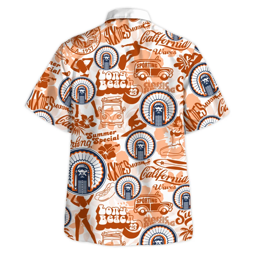 Illinois Fighting Illini Hawaiian Shirt Logo Print, True Supporter Button Shirt HVN1467IF