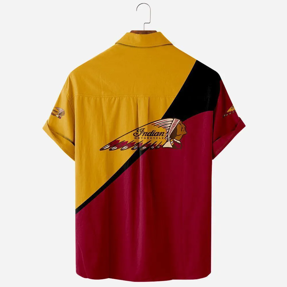 Indian Hawaiian Shirt Exclusive Logo, Street Racer Button Shirt CAR581022526354