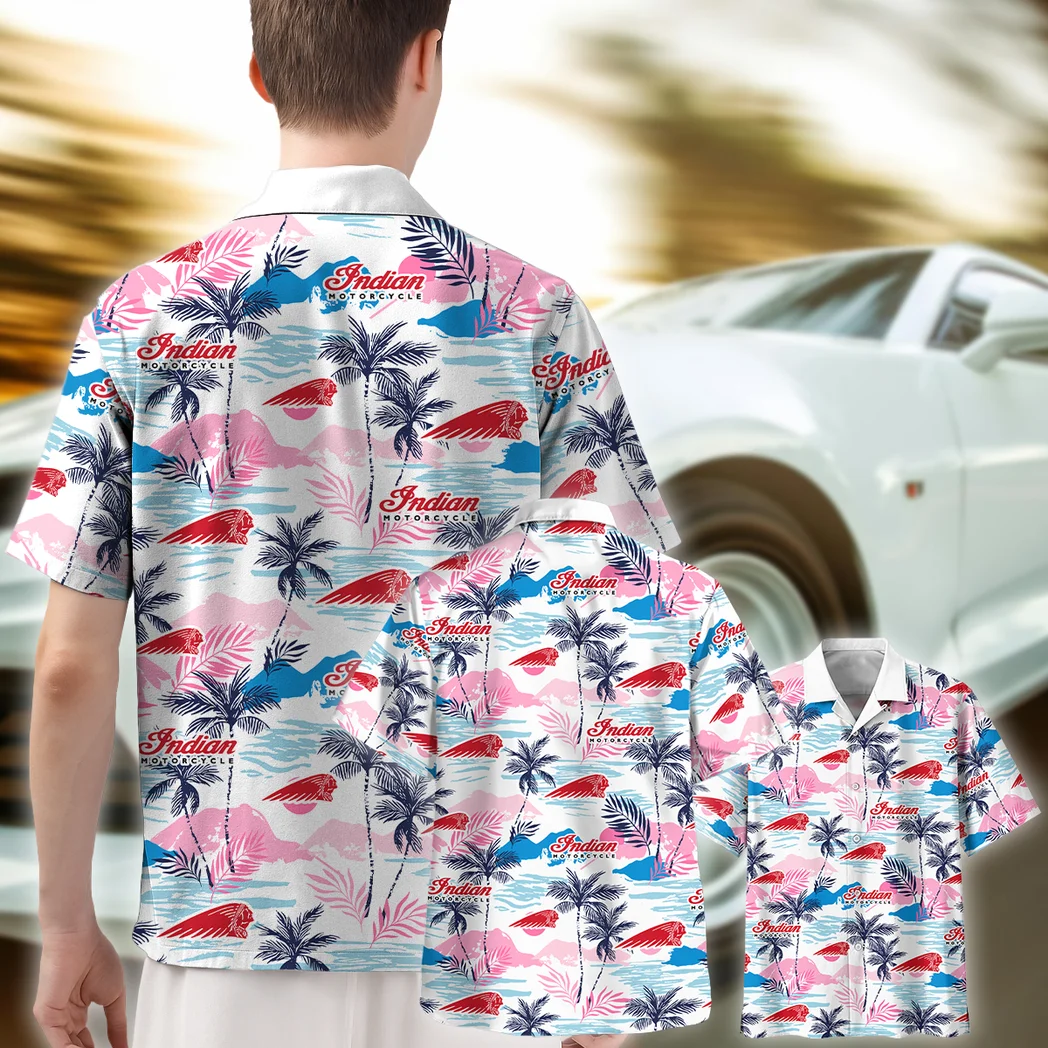 Indian Motorcycle Hawaiian Shirt Logo Print, Road-Trip Ready Button Shirt HVN1538IM