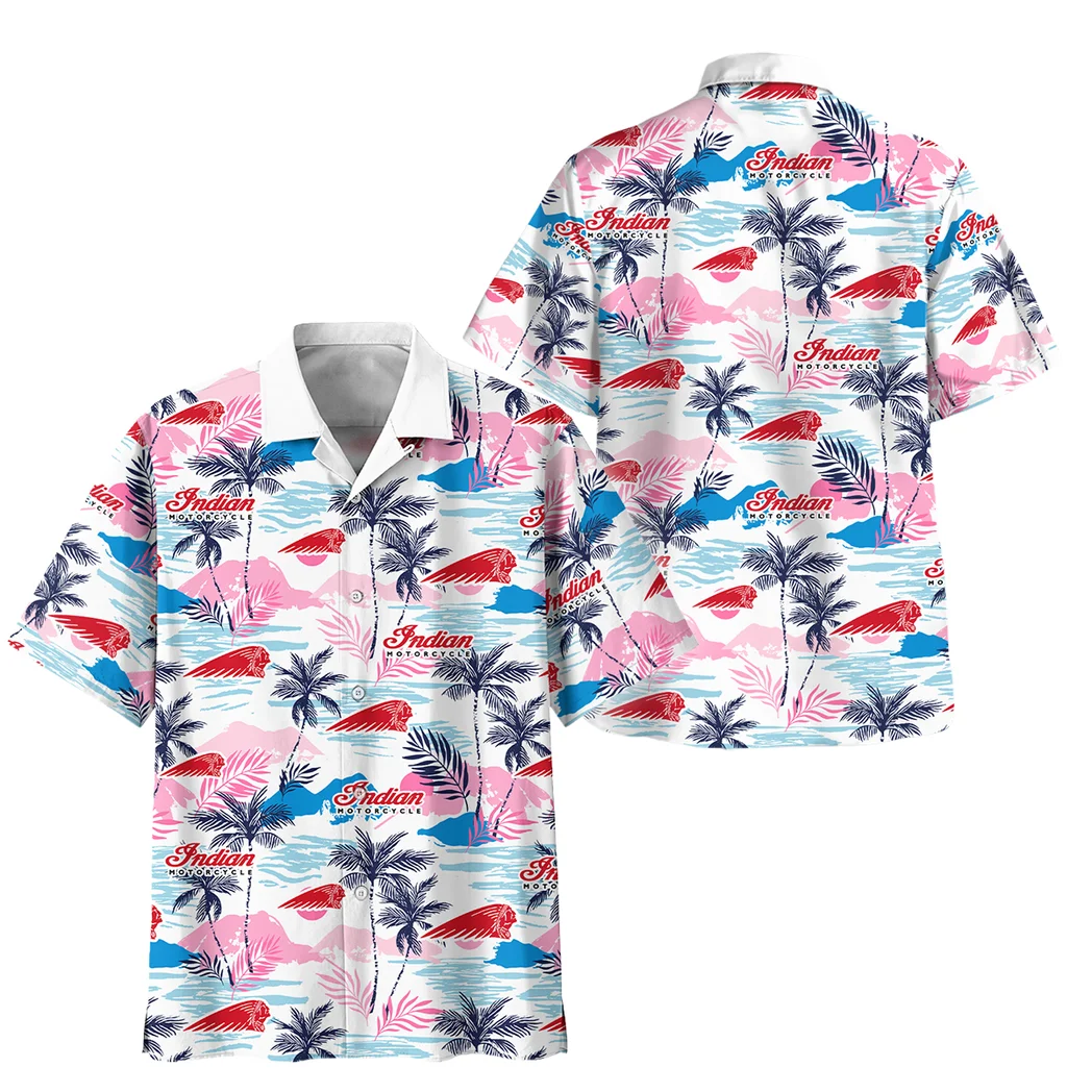 Indian Motorcycle Hawaiian Shirt Logo Print, Road-Trip Ready Button Shirt HVN1538IM