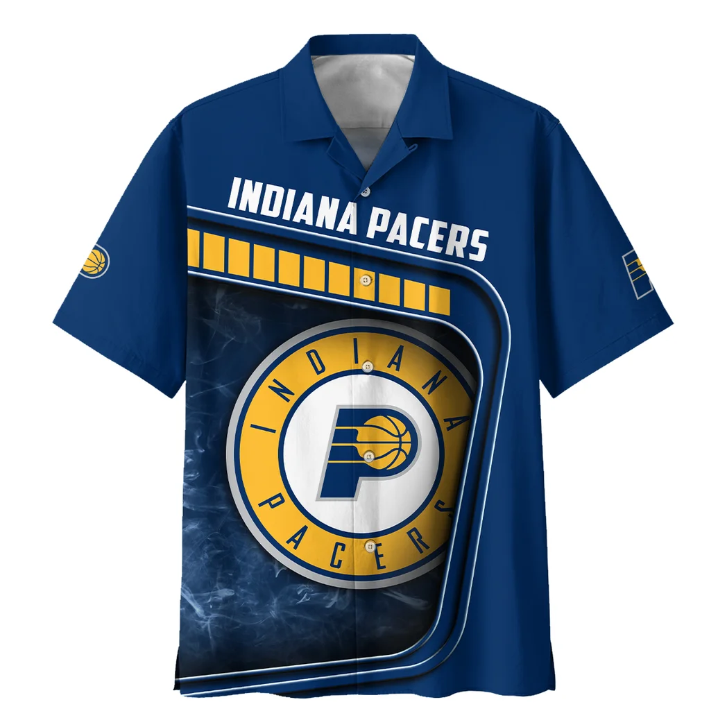 Indiana Pacers Hawaiian Shirt Excluisve Logo, Fan Vibe Button Shirt HVN1527IP