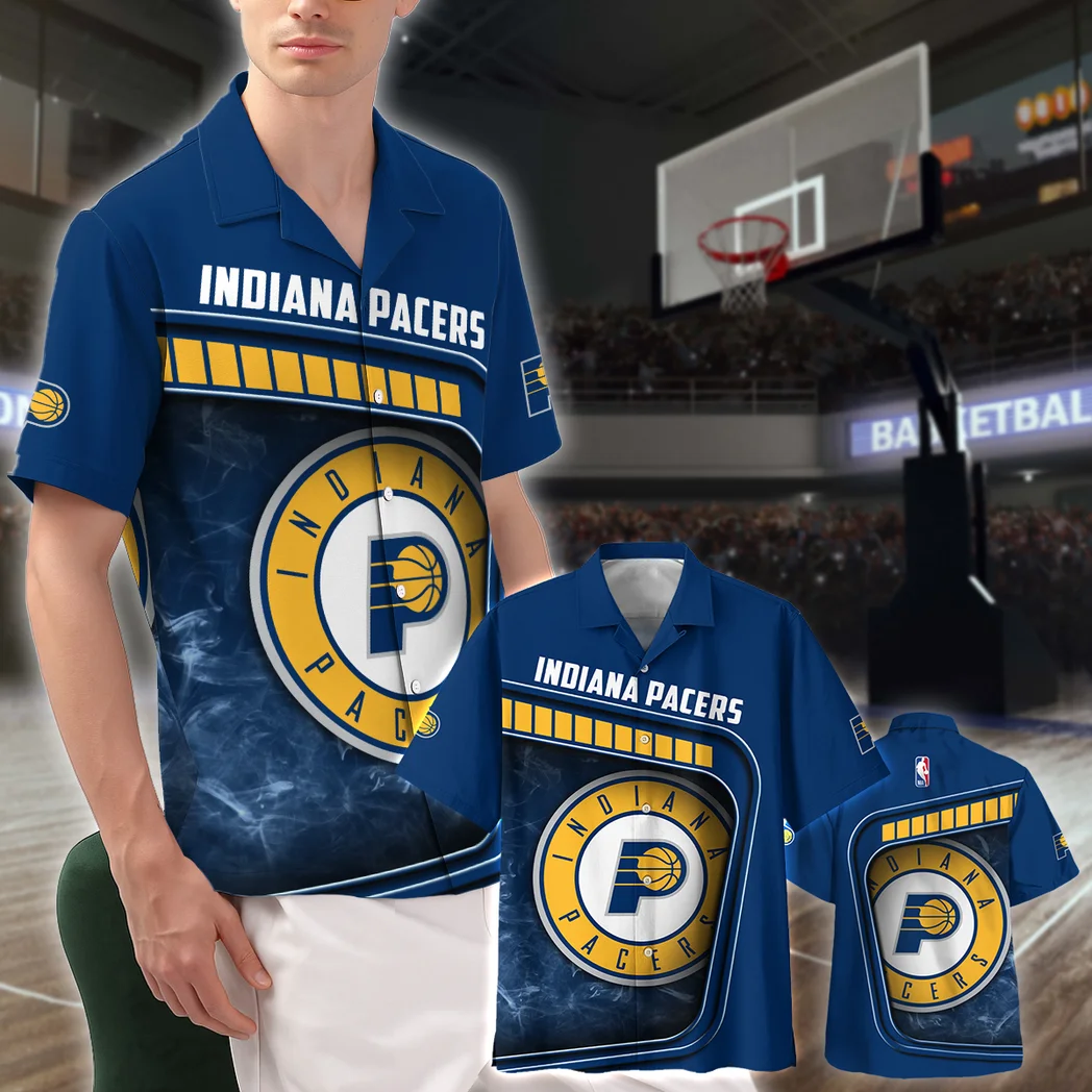 Indiana Pacers Hawaiian Shirt Excluisve Logo, Fan Vibe Button Shirt HVN1527IP