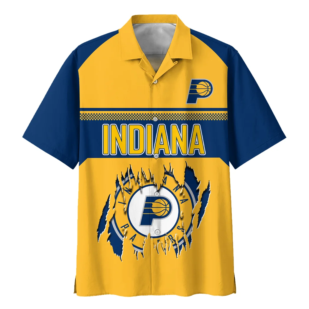 Indiana Pacers Hawaiian Shirt Logo Print, Game Day Button Shirt HVN1528IP