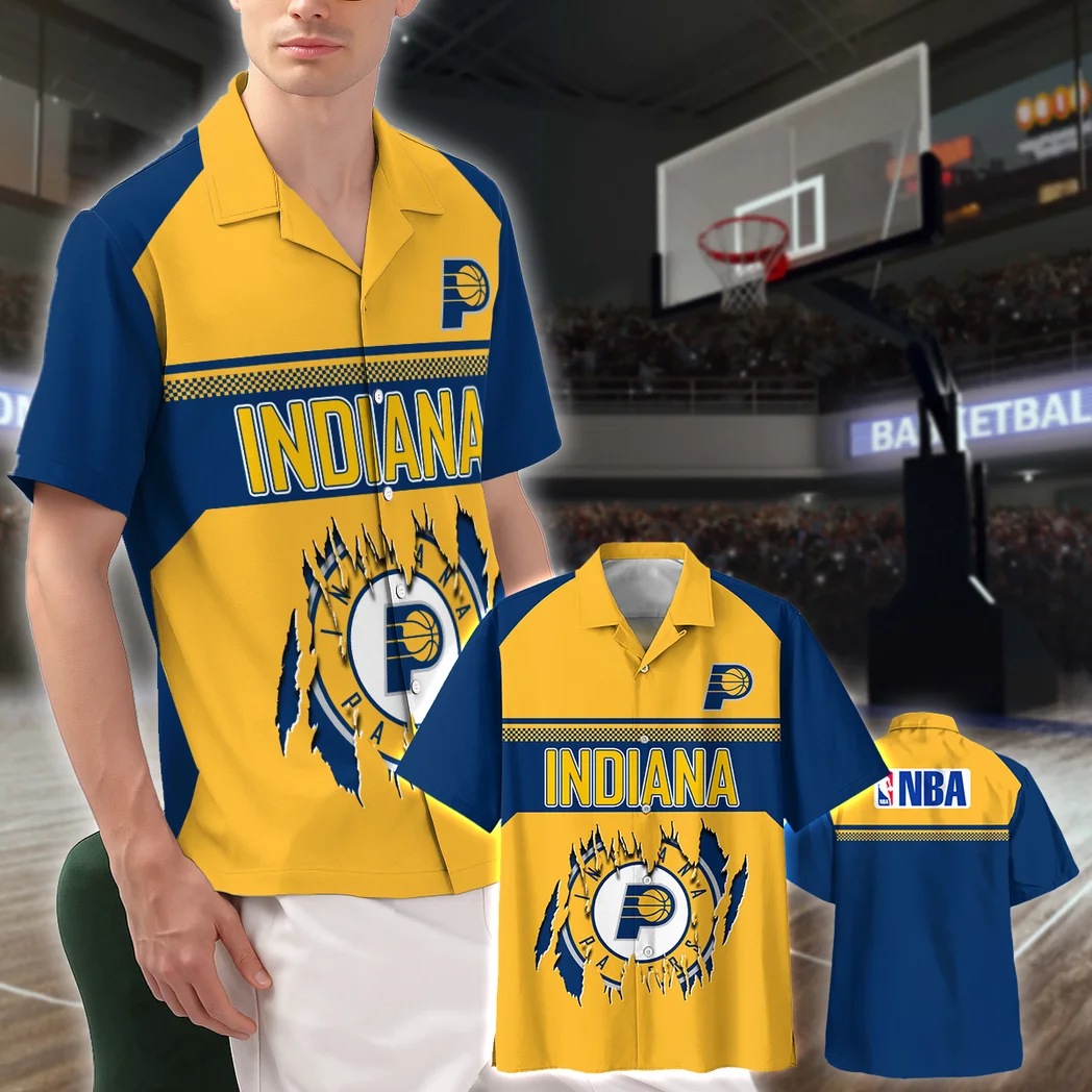 Indiana Pacers Hawaiian Shirt Logo Print, Game Day Button Shirt HVN1528IP