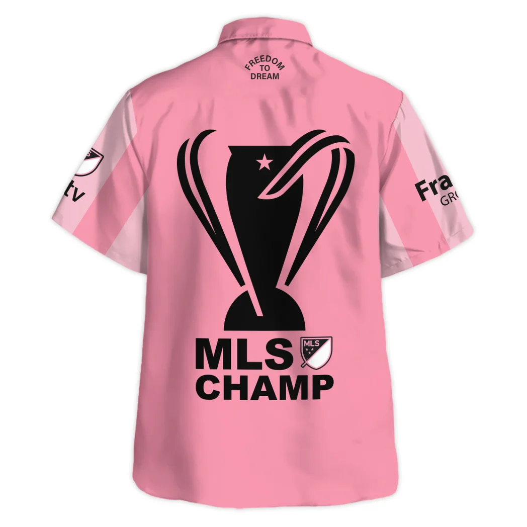 Inter Miami Hawaiian Shirt Champions MLS 2025, Classic Fan Button Shirt HVN1414CH