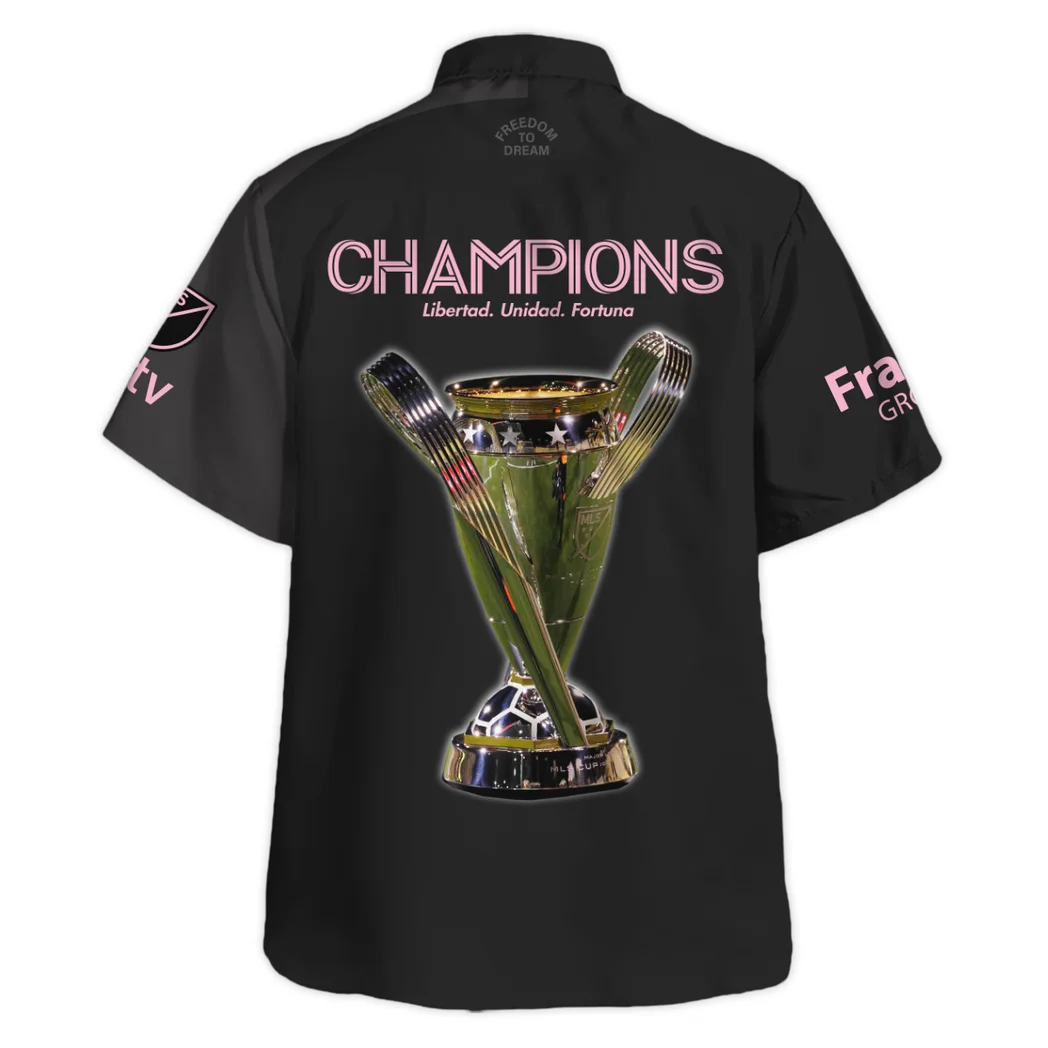 Inter Miami Hawaiian Shirt Champions MLS 2025, Summer Match Button Shirt HVN1416CH