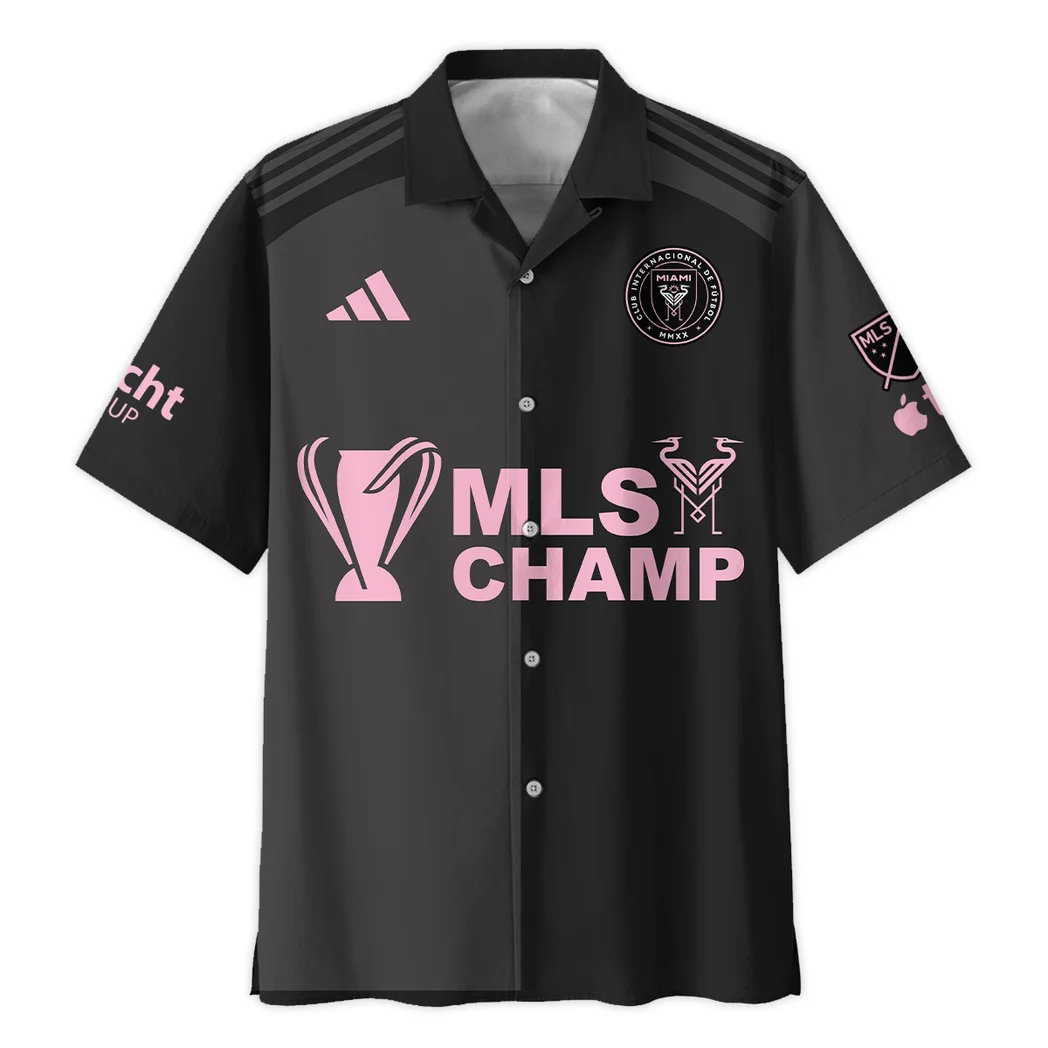 Inter Miami Hawaiian Shirt Champions MLS 2025, Summer Match Button Shirt HVN1416CH