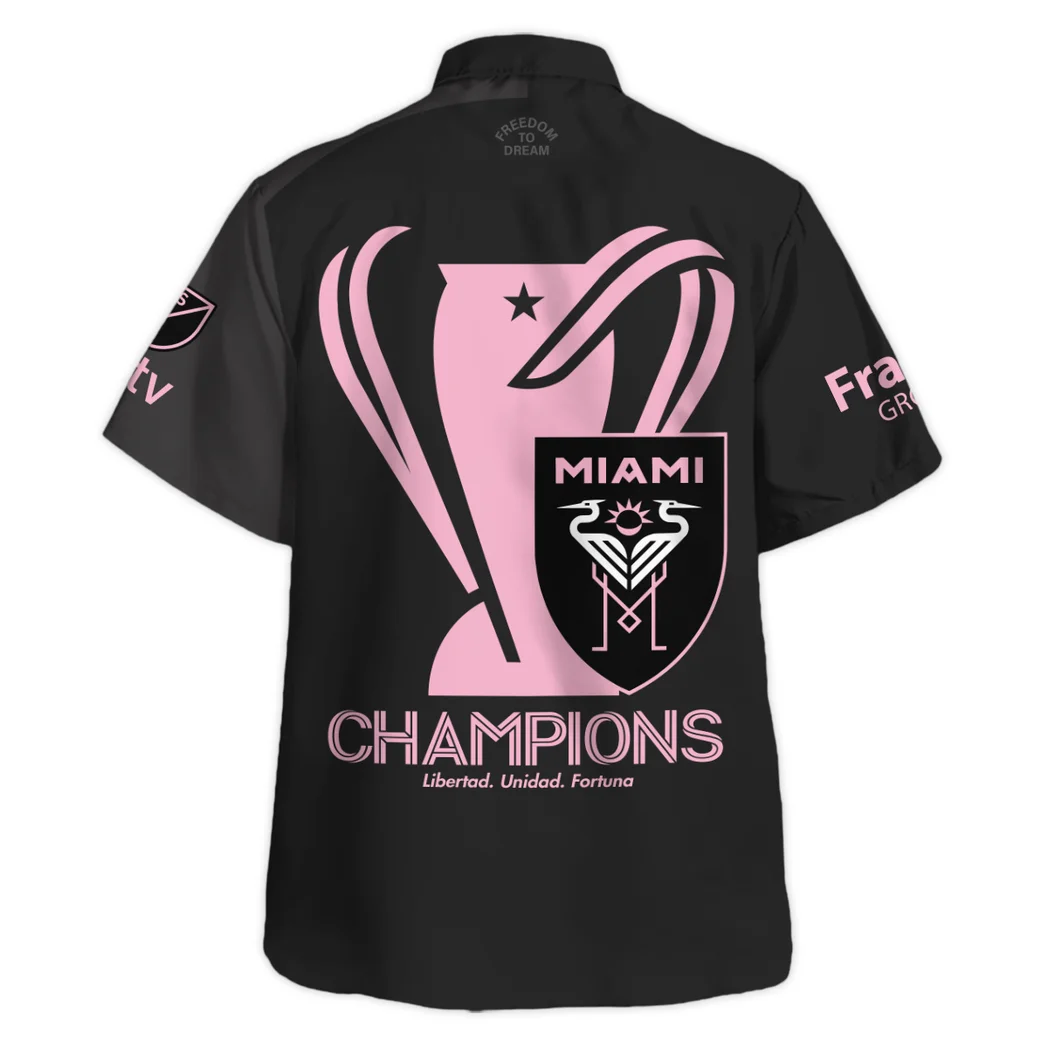 Inter Miami Hawaiian Shirt Champions MLS 2025, Tailgate Vibe Button Shirt HVN1417CH