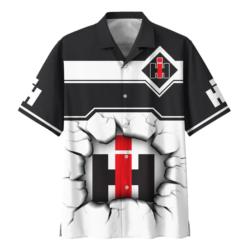 International Harvester Hawaiian Shirt, Custom Garage Button Shirt HVN1400IH
