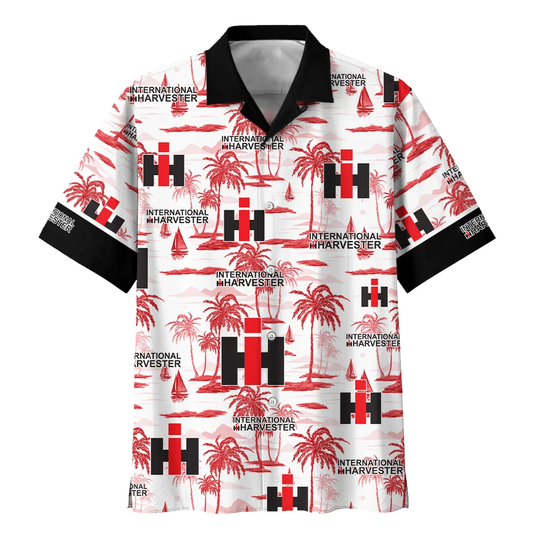 International Harvester Hawaiian Shirt Exclusive Logo, Street-Ready Button Shirt HVN1534IH