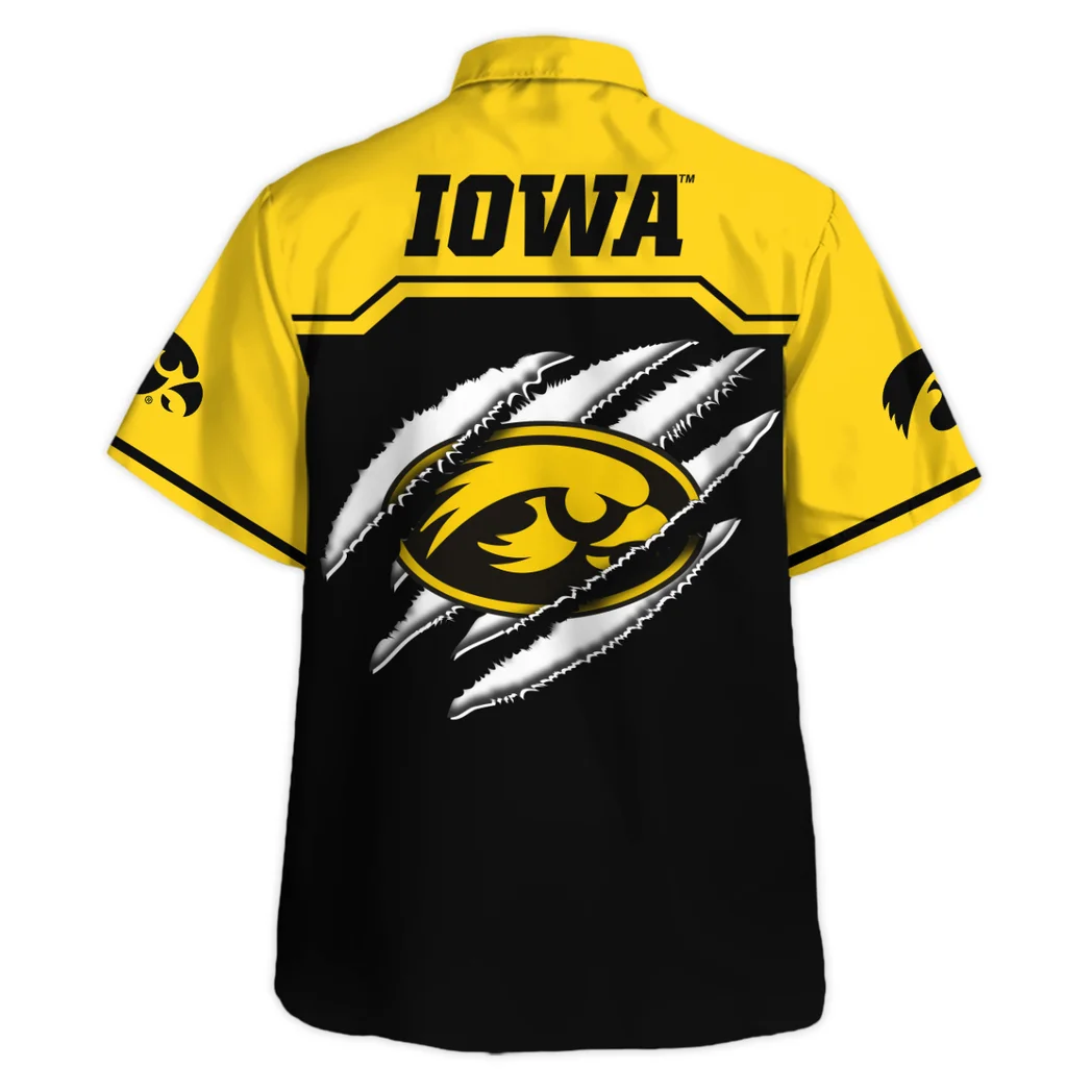 Iowa Hawkeyes Hawaiian Shirt Logo Print, Stadium Energy Button Shirt HVN1469IO