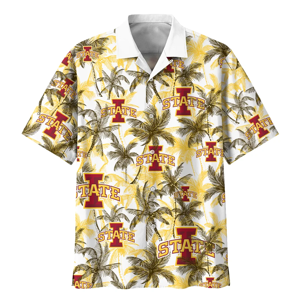 Iowa State Cyclones Hawaiian Shirt Logo Print, Everyday Fan Button Shirt HVN1468IS