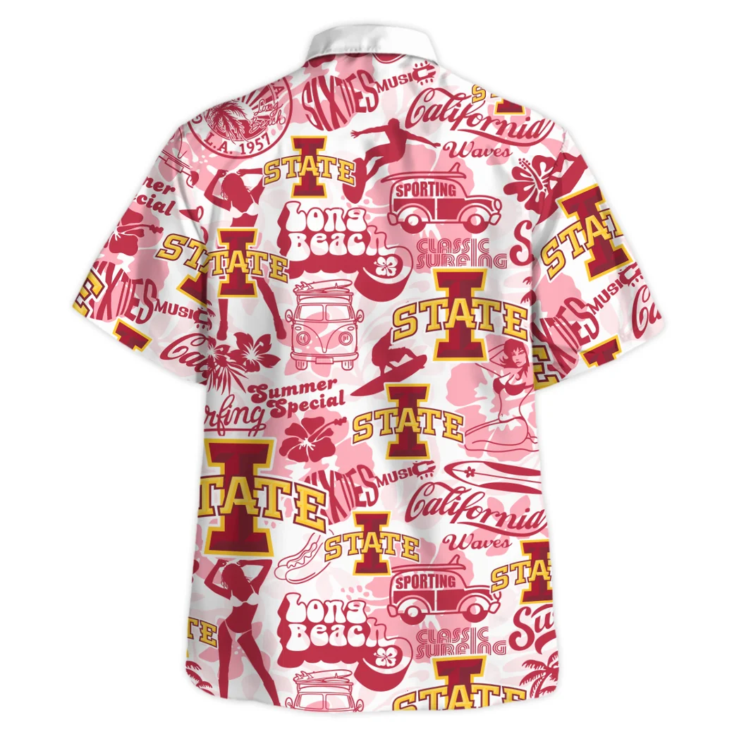 Iowa State Cyclones Hawaiian Shirt Logo Print, Victory Spirit Button Shirt HVN1467IS