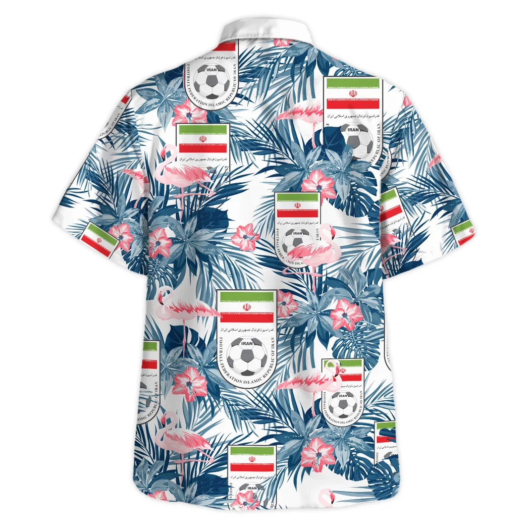 IR Iran Hawaiian Shirt FIFA World Cup 26 Tropical Style, Bold Supporter Button Shirt HVN1587IR