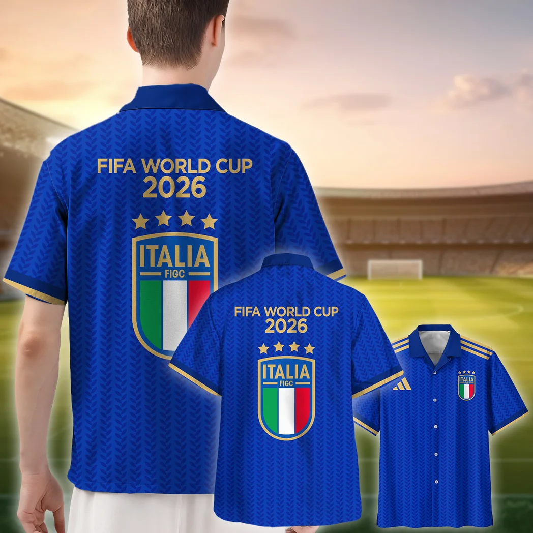 Italy FIFA World Cup 2026 Hawaiian Shirt, Summer Spirit Button Shirt HVN1548IT