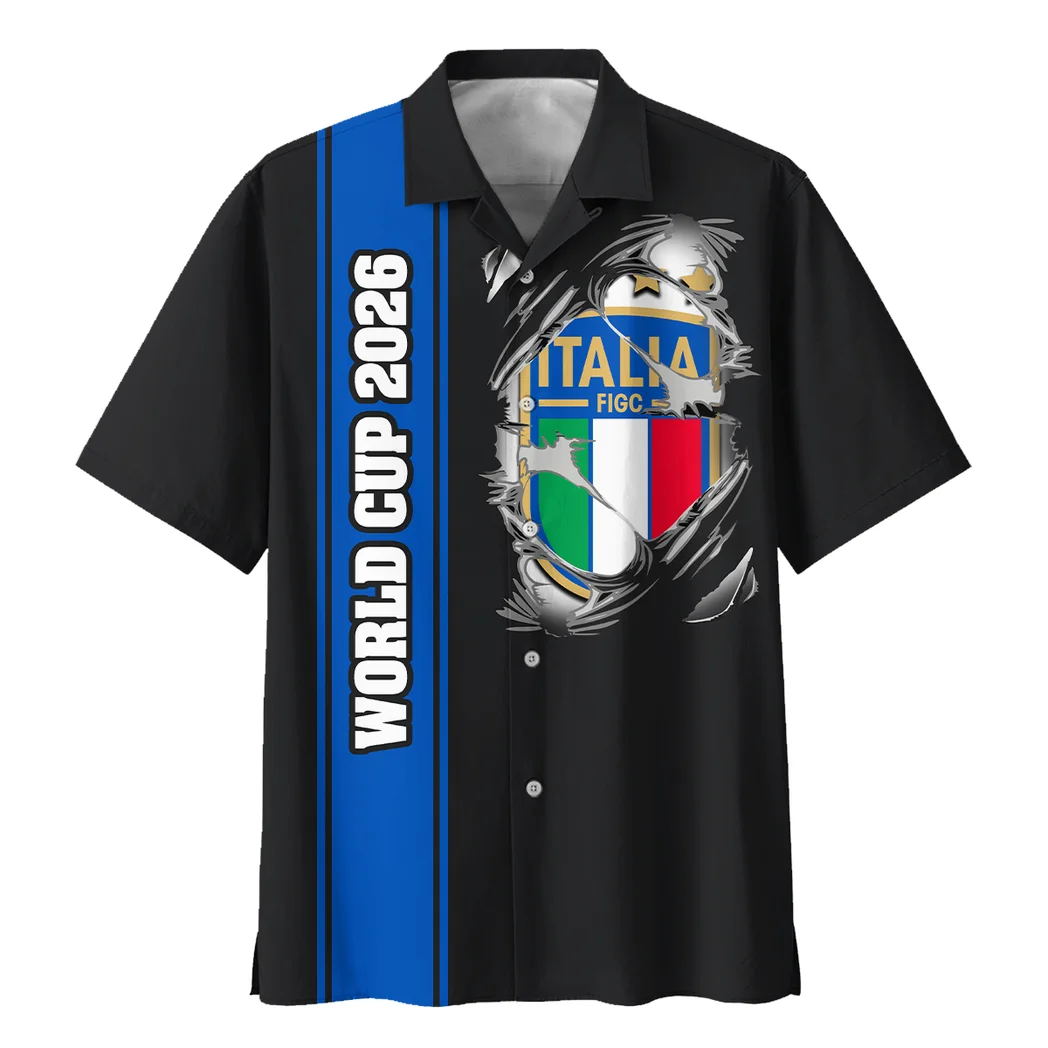 Italy FIFA World Cup 2026 Hawaiian Shirt, Tropical Supporter Button Shirt HVN1561IT