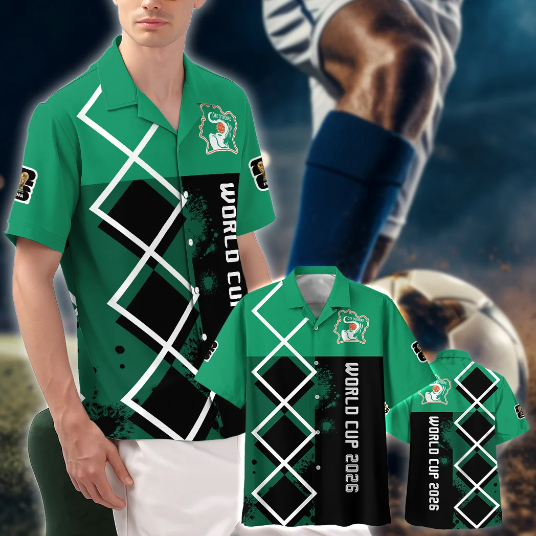 Ivory Coast Hawaiian Shirt FIFA World Cup 26 Limited Edition, Bold Supporter Button Shirt HVN1589IC
