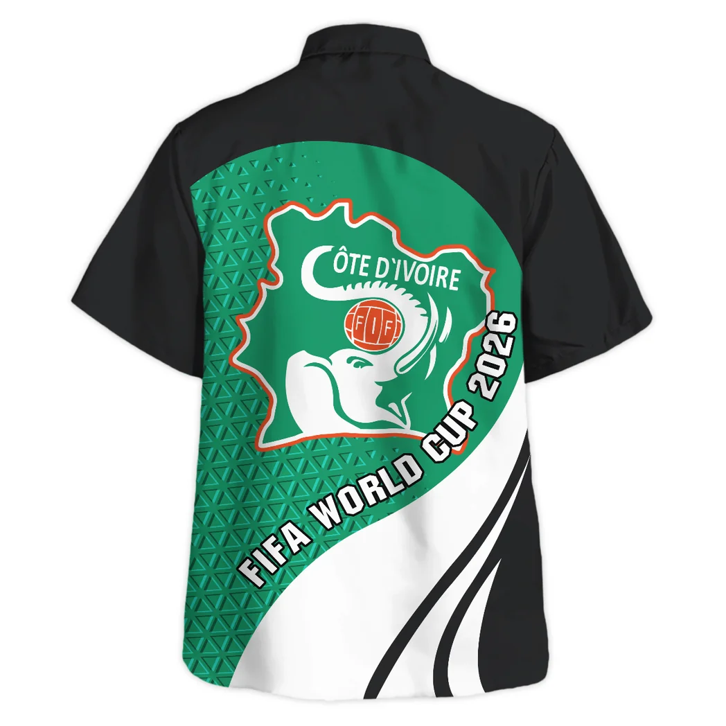 Ivory Coast Hawaiian Shirt FIFA World Cup 26 Limited Edition, Sport Passion Button Shirt HVN1583IC
