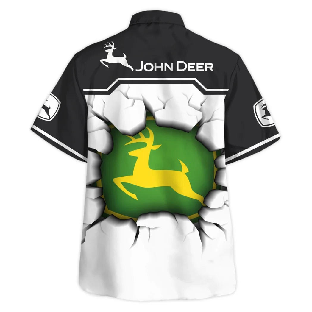 John Deere Hawaiian Shirt, Motorsport Vibe Button Shirt HVN1400JD