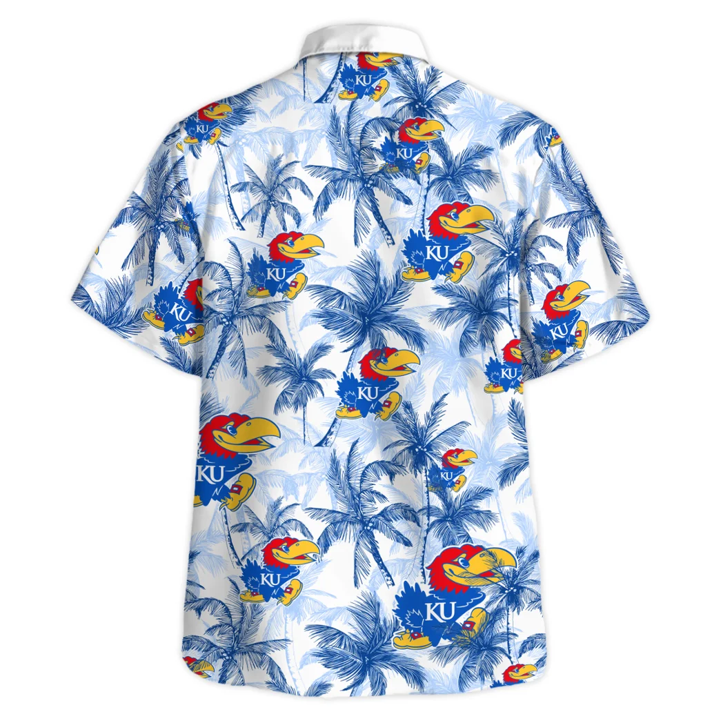 Kansas Jayhawks Hawaiian Shirt Logo Print, True Supporter Button Shirt HVN1468KJ