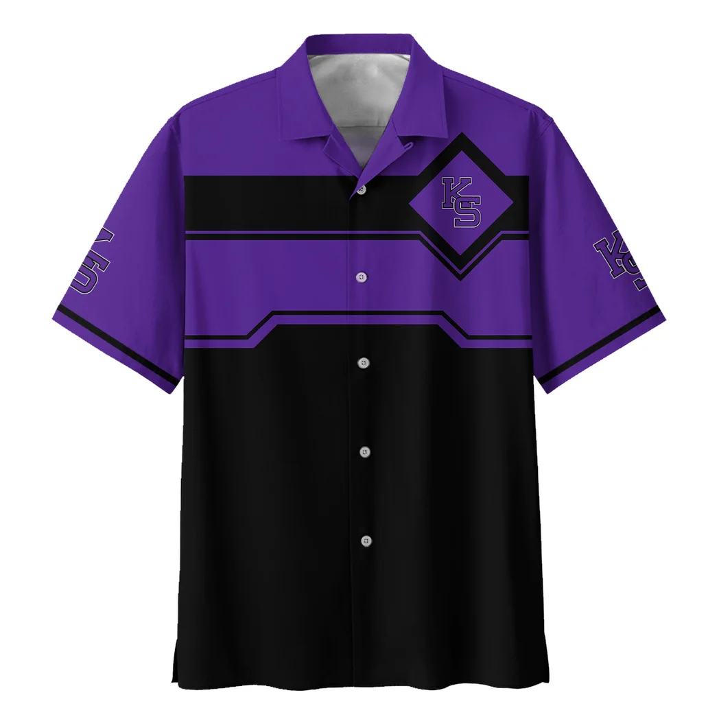 Kansas State Wildcats Hawaiian Shirt Logo Print, Bold Spirit Button Shirt HVN1469KS