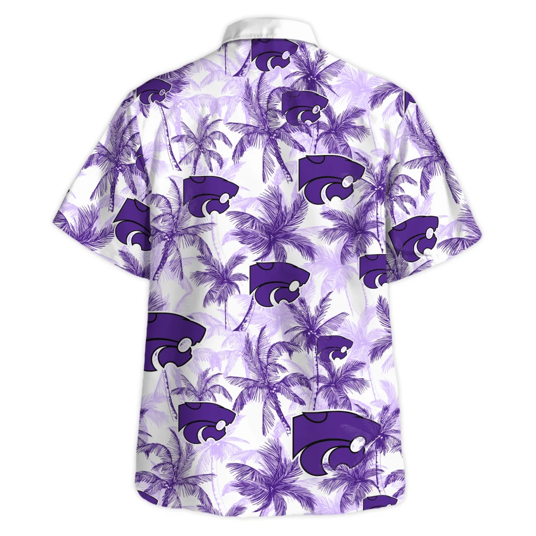 Kansas State Wildcats Hawaiian Shirt Logo Print, Bold Supporter Button Shirt HVN1468KS