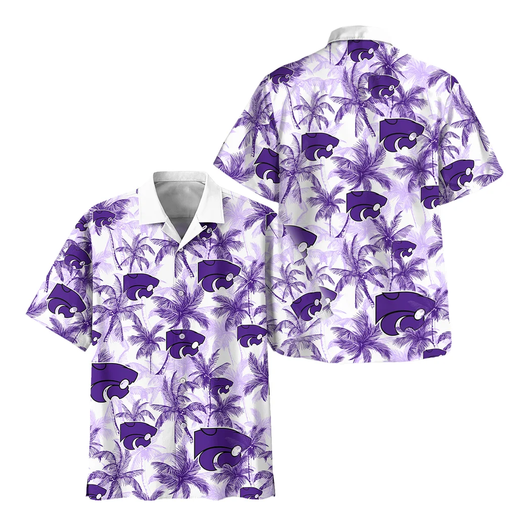Kansas State Wildcats Hawaiian Shirt Logo Print, Bold Supporter Button Shirt HVN1468KS