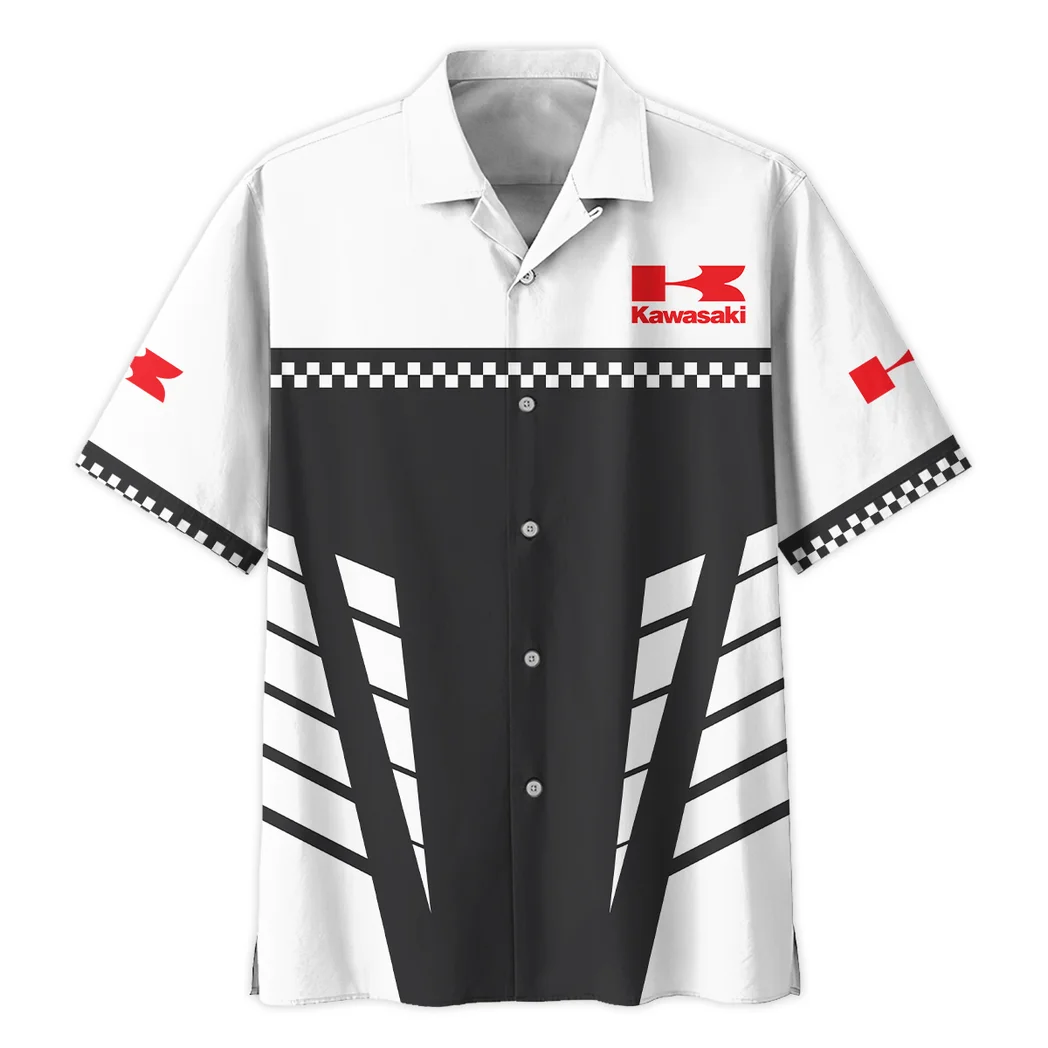 Kawasaki Hawaiian Shirt, Motor Culture Button Shirt HVN1385KA