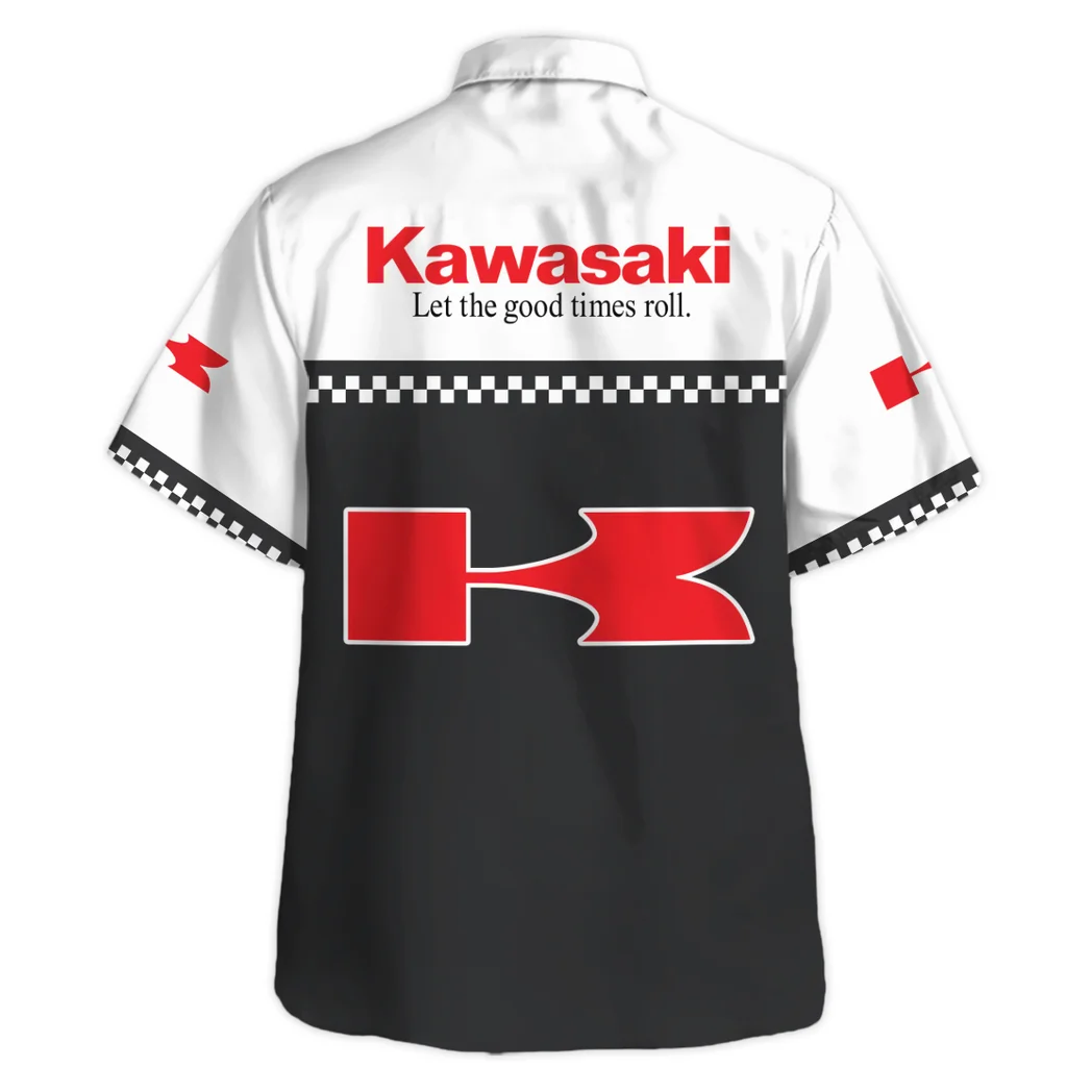 Kawasaki Hawaiian Shirt, Motor Culture Button Shirt HVN1385KA