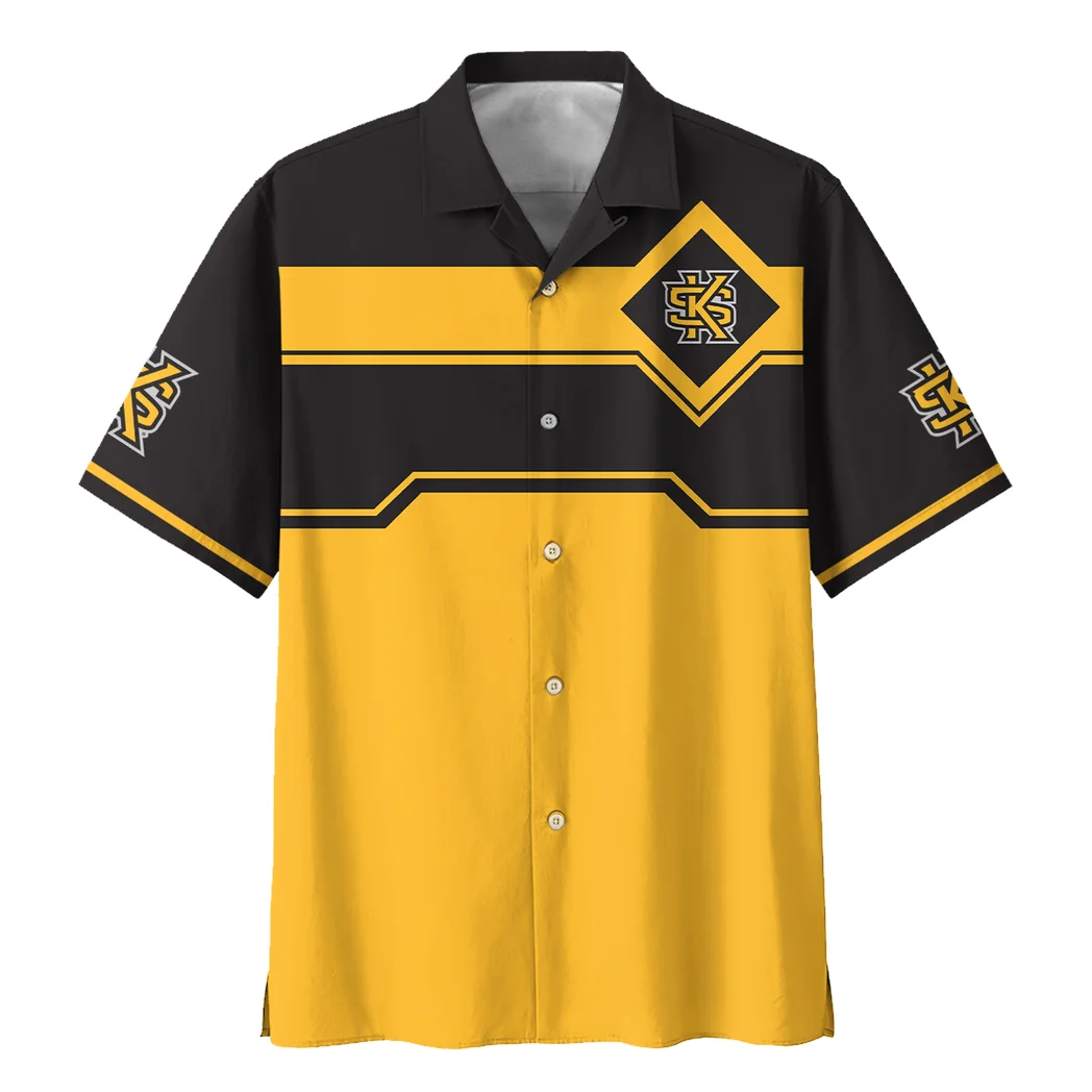 Kennesaw State Owls Hawaiian Shirt Logo Print, Classic Fan Button Shirt HVN1469KS