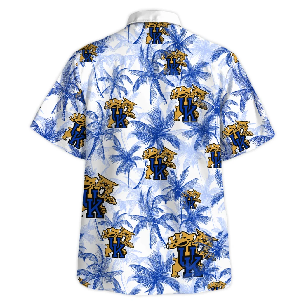 Kentucky Wildcats Hawaiian Shirt Logo Print, Tropical Match Day Shirt HVN1468KW
