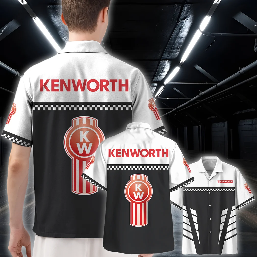 Kenworth Hawaiian Shirt, Bold Driver Button Shirt HVN1385KE