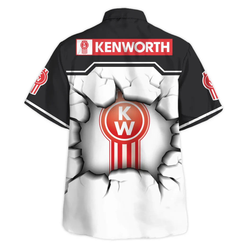 Kenworth Hawaiian Shirt, Engine Lover Button Shirt HVN1400KE