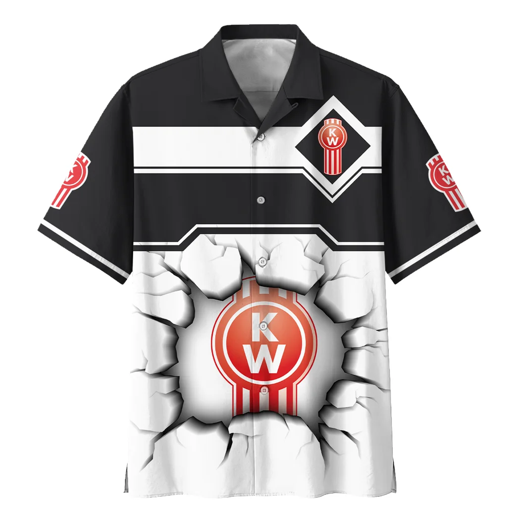 Kenworth Hawaiian Shirt, Engine Lover Button Shirt HVN1400KE