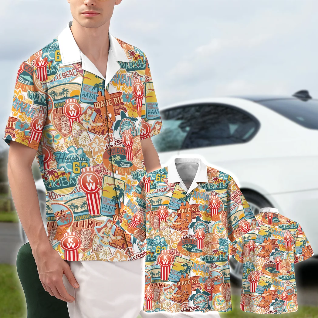 Kenworth Hawaiian Shirt Exclusive Logo, Custom Ride Button Shirt HVN1539KE