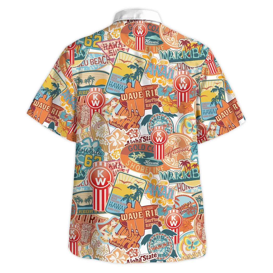 Kenworth Hawaiian Shirt Exclusive Logo, Custom Ride Button Shirt HVN1539KE