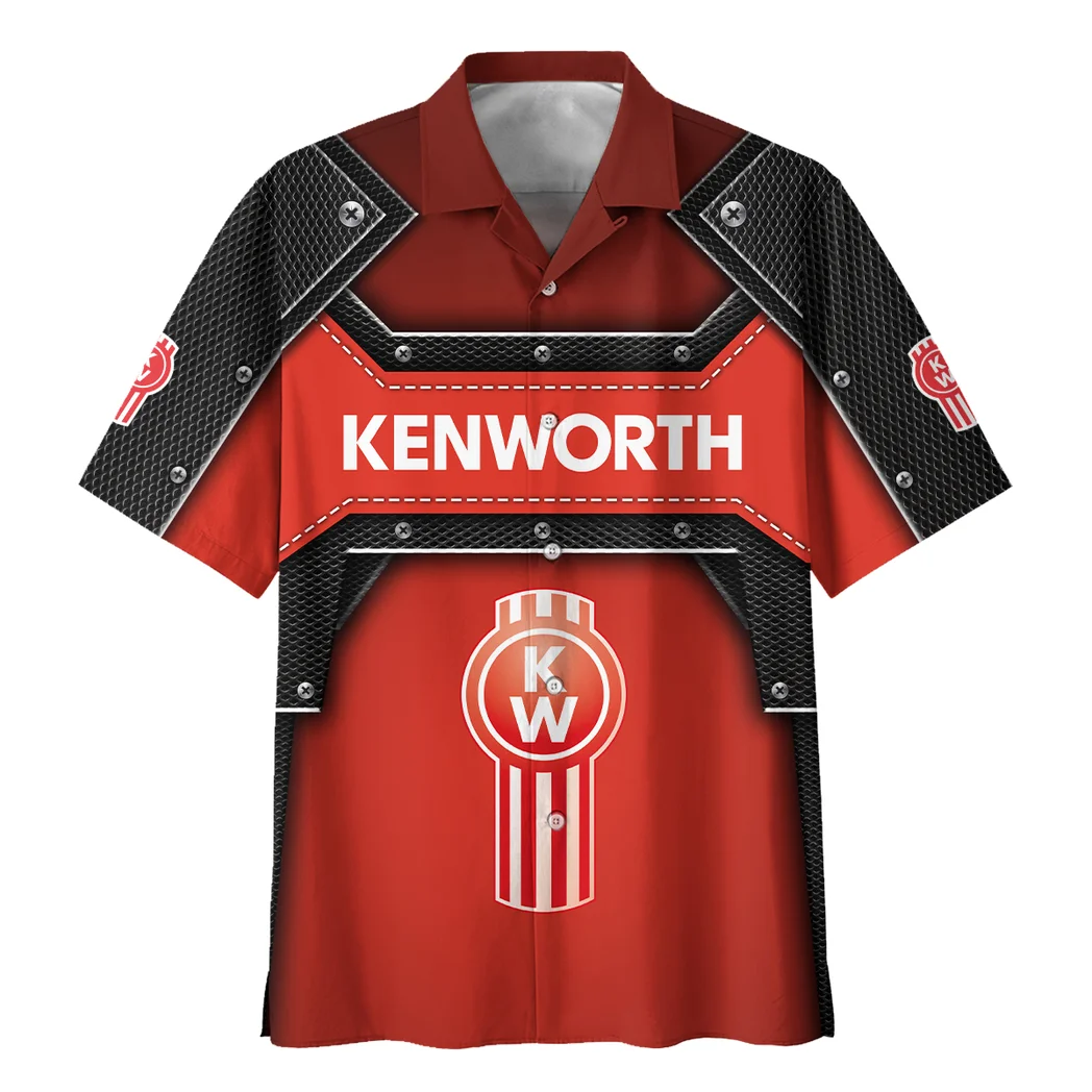 Kenworth Hawaiian Shirt, Hot Rod Button Shirt HVN1401KE