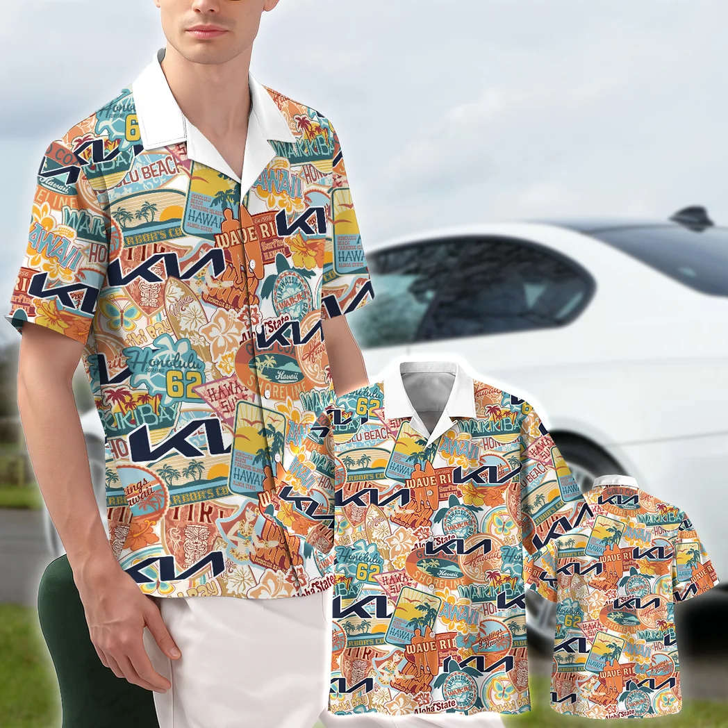 Kia Hawaiian Shirt Exclusive Logo, Street-Ready Button Shirt HVN1539KI