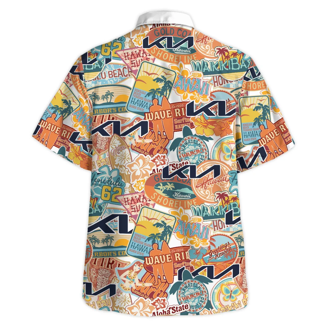 Kia Hawaiian Shirt Exclusive Logo, Street-Ready Button Shirt HVN1539KI