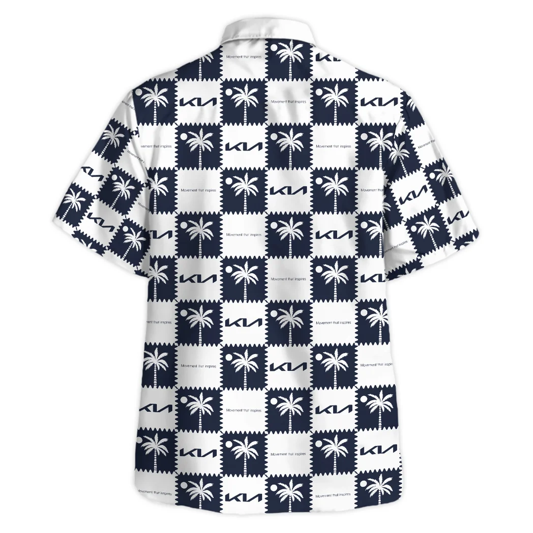 Kia Hawaiian Shirt Logo Exclusive, Car Meet Button Shirt HVN1540KI