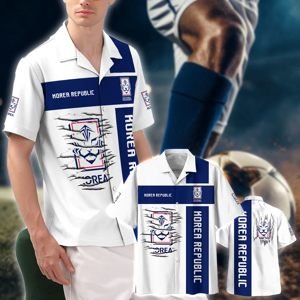 Korea Republic Hawaiian Shirt FIFA World Cup 26 Limited Edition, Game Day Button Shirt HVN1588KO