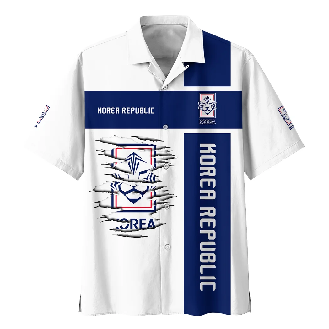 Korea Republic Hawaiian Shirt FIFA World Cup 26 Limited Edition, Game Day Button Shirt HVN1588KO