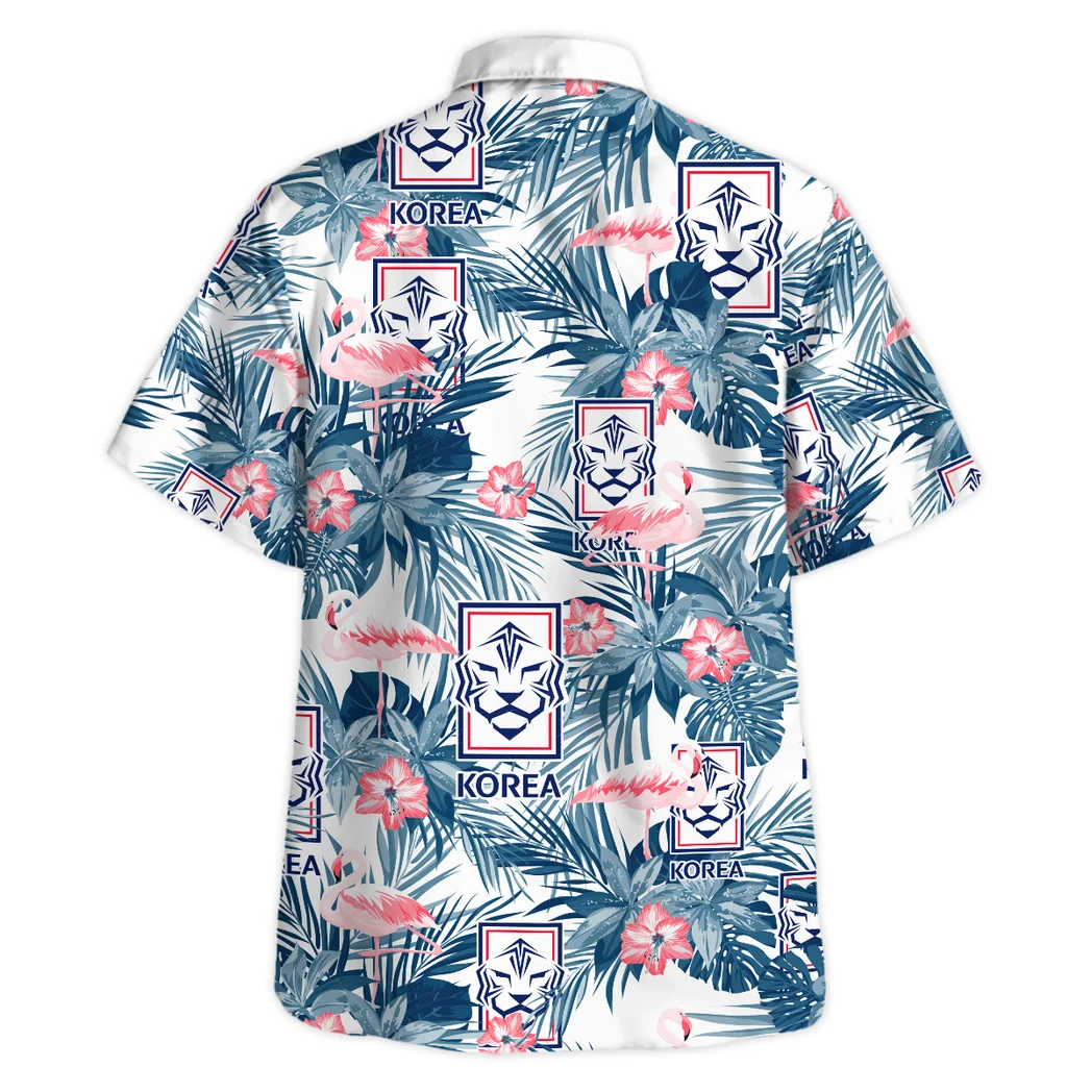 Korea Republic Hawaiian Shirt FIFA World Cup 26 Tropical Style, Summer Match Button Shirt HVN1587KO