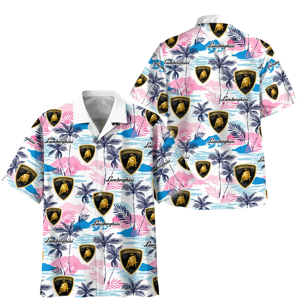 Lamborghini Hawaiian Shirt Logo Print, Custom Ride Button Shirt HVN1538LB