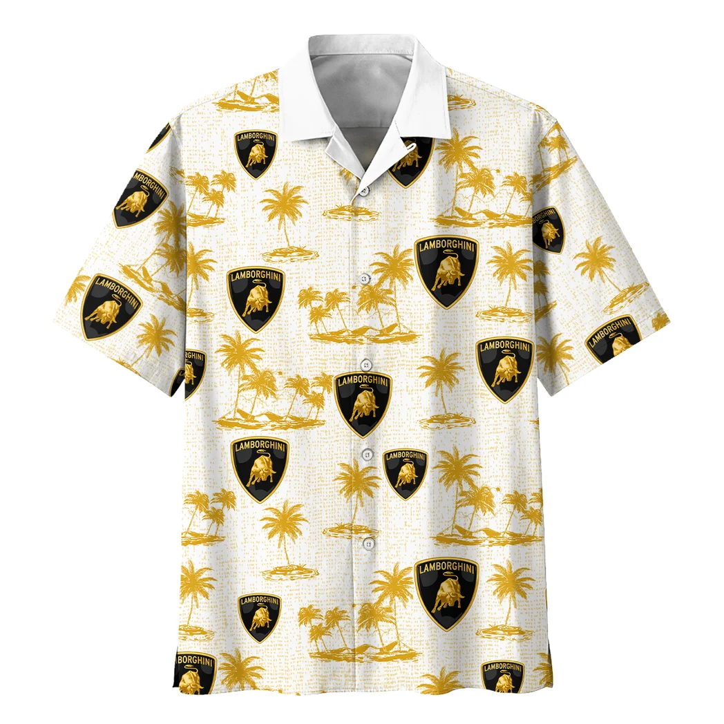 Lamborghini Hawaiian Shirt Tropical Style, Road-Trip Ready Button Shirt HVN1536LB