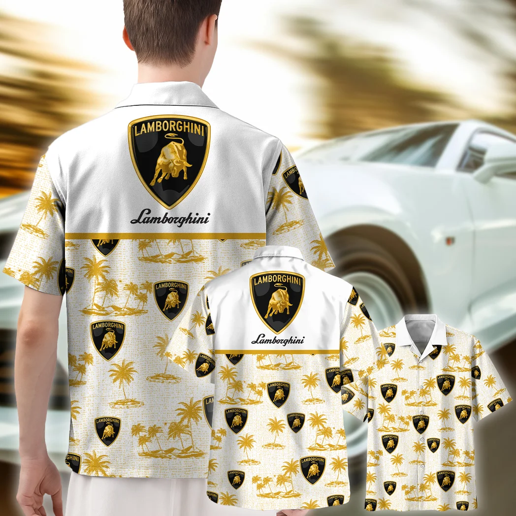 Lamborghini Hawaiian Shirt Tropical Style, Road-Trip Ready Button Shirt HVN1536LB