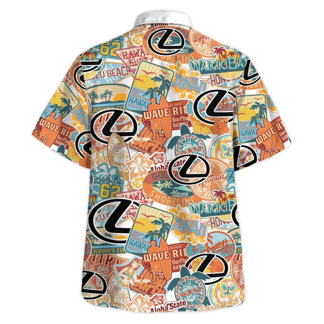 Lexus Hawaiian Shirt Exclusive Logo, Motorsport Vibe Button Shirt HVN1539LE